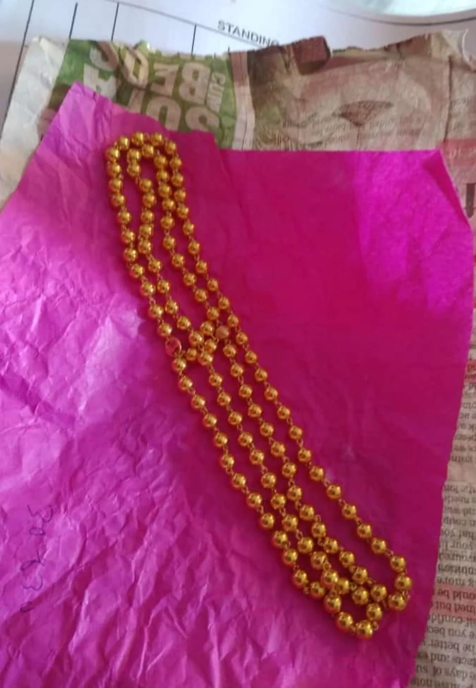 Brass Japmala 108+3 Beads. Pital ki Japmala 111 Moti. - Image 3